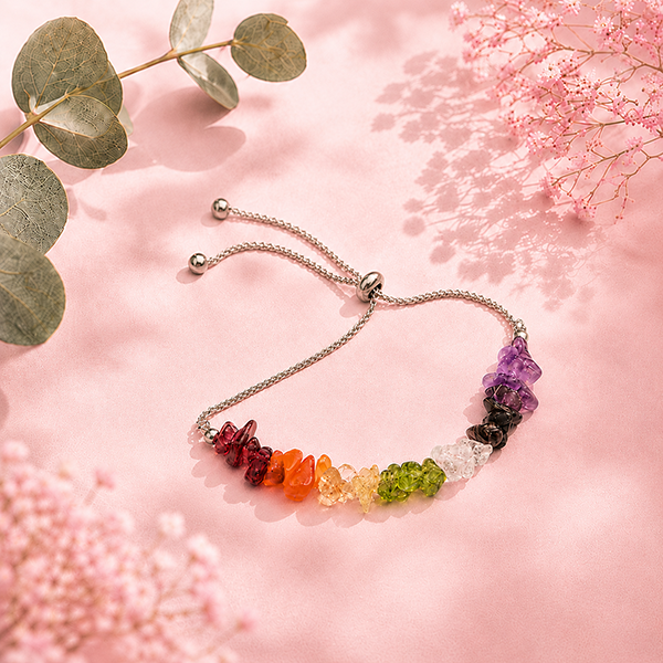Chakra - armband silverpläterad
