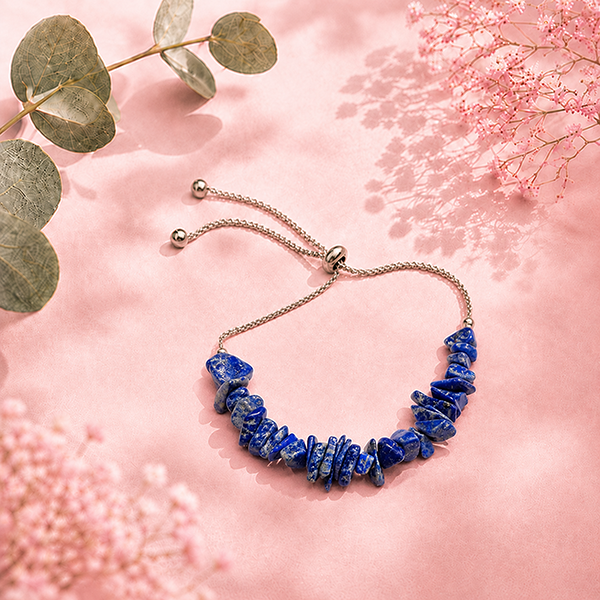 Lapis Lazuli - armband silverpläterad