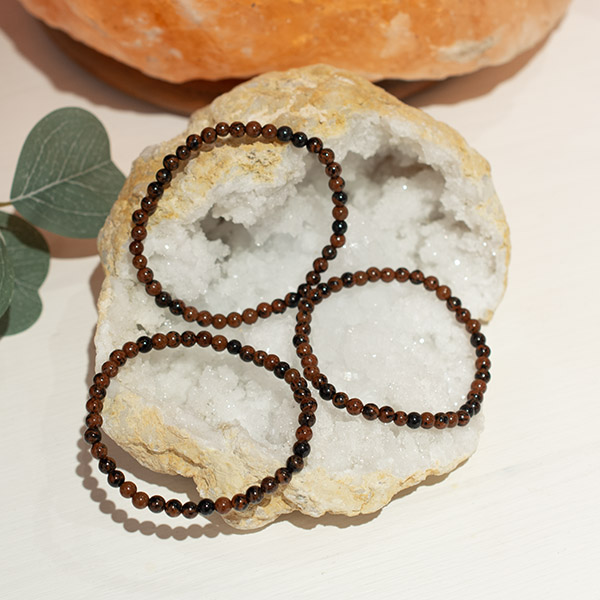 Mahogny Obsidian - 4 mm armband